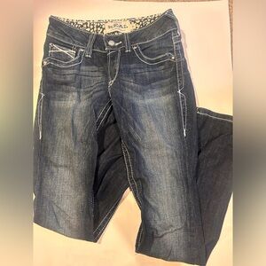 Low rise boot cut jeans